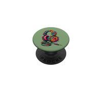 Colourful Flowers Headphones - Colourful Music Design PopSockets Adhesive PopGrip
