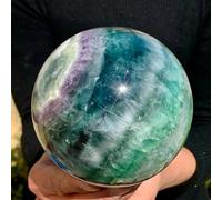Colourful Fluorite Sphere Quartz Crystal Ball Magic Ornaments (Size : 1300-1500g)