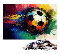 Colourful Football 1000 Piece Jigsaw Puzzles for Adults Impossible Jigsaw Puzzles for Adults Ideal And Home Decor 26X38CM/10.23x14.96inch