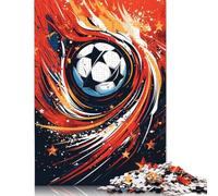 Colourful Football 1000 Piece Puzzle Age 18 Years Upe Ducational Games Adult Puzzles for Women for Kids Age 12 Years Up 1000pcs (75x50cm)
