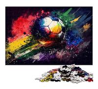 Colourful Football Jigsaw Puzzles for Adults 1000 Piece cardboard Jigsaw Puzzles Challenging Brain Teaser for Teenagers, Family Game Night Fun 26X38CM/10.23x14.96inch