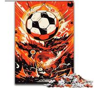 Colourful Football Jigsaw Puzzles for Teenagers, Toys Educational Games Stress Relieving Wishlist with Santa Claus (26x38cm)