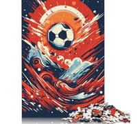 Colourful Football Puzzle Premium 100% Recycled Board Paper Rectangular Jigsaw Puzzle for Adults Teen Unique Gift 1000pcs (38x26cm)