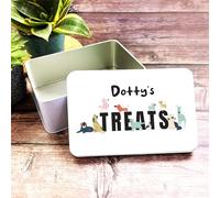 Colourful Funny Dogs Rectangle Personalised Treat Biscuit Tin Personalised Gift | Custom Gift | Personalized Tin | Personalised Tins | Gift For Her | Gift For Him
