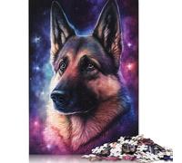 Colourful Galaxy German Shepherd Puzzle for Teenagers 1000 Pieces Puzzle Brain Teaser Puzzles For Adults 1000pcs (75x50cm)