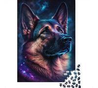 Colourful Galaxy German Shepherd Puzzles for Adults 1000 Piece Puzzle for Teenager Age 12 Years Up Christmas Eve Gifts 1000pcs (38x26cm)