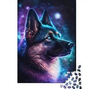 Colourful Galaxy German Shepherd Puzzles for Adults 1000 Pieces Puzzles for Adults & Teenager Age 12 Years Up Christmas Eve Gifts 1000pcs (38x26cm)