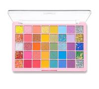 Colourful Glitter Eyeshadow Palette, 40 Colours Matte Glitter Eyeshadow Yellow Silver Pink Purple Green Blue Eye Make Up Palettes, Long Lasting Colourful Eye Shadow Pallets for Women