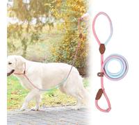 Colourful Gradient Slip Lead, Adjustable Pet Lead Leashes, Hands Free Dog Leash Rope Crossbody Dog Leash Reflective for Large Medium Small Dogs Walking, Jogging and Runni (Pink-1)