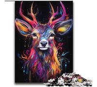 Colourful Graffiti Deer 2000 Pieces Jigsaw Puzzles For Teens And Adults, Challenging Game Toys Every Piece Is Unique - Challenging Family Fun Game (70x100cm)