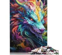 Colourful Graffiti Flying Dragon Jigsaw Puzzles for Adults 500 Piece Puzzle for Wooden Puzzle Adults Jigsaw Puzzle Educational Games 500pcs (52x38cm)