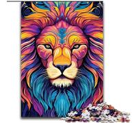 Colourful Graffiti Lion 1000 Piece Jigsaw Puzzles for Teenagers Gifts, Challenging Game Gifts for Is Ideal As A Gift for The Whole Family (26x38cm)