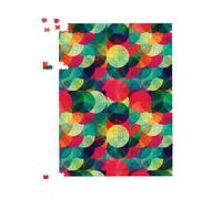 Colourful Grunge Circle Pattern Jigsaw Puzzle Warren Reed - Designer Red 500 Piece