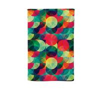 Colourful Grunge Circle Pattern Tea Towel Warren Reed - Designer Red One Size