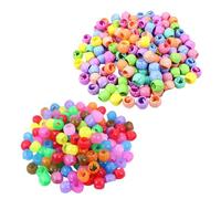 Colourful Hair Beads, Pack of 100, Plastic Clips Hair Clips Beads, Use for Birthday Parties, Holiday Parties, Music Festivals, Gatherings, Everyday Life, Two Colour Schemes, Bold Colours