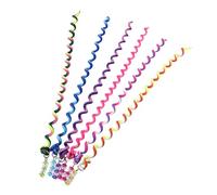 Colourful Hair Wrap Cord, Hair Strands for Braids, Multi Rainbow Braiding Hair, Colourful Silicone Tie, Elastic Hair Cords, Twisted Hair Clip, Spiral Spider Hair, for Dance, Floral Pattern