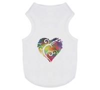 'Colourful Heart With Swirls' Pet Dog/Cat T-Shirt (PT00103427)