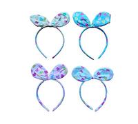 Colourful Hearts Girls Bunny Ears Alice Band Headband (Yellow)