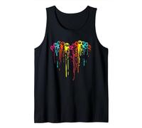 Colourful Horses Hooves Prints Hearts Tank Top