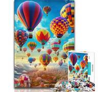 Colourful Hot Air Balloons 1000 Piece Jigsaw Puzzles for Adults & Teens,Learning Educational Toys Family Games Birthday Present,Gifts (38x26cm)