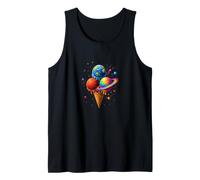 Colourful Ice Planets Space Summer Fantasy Dessert Motif Tank Top