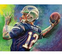 Colourful Irregular Puzzle - Rugbys Mahomes Bradys Painting Pictures - For Adult Personalised Challenge Toys - Jigsaw Puzzle 1000 Pieces Wn483Zk