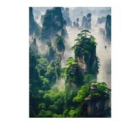 Colourful Jigsaw Puzzle for Adults, Amazing Temple The Rock, 500 PCS