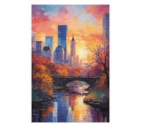 Colourful Jigsaw Puzzle for Adults, Central Park in Fall, 1000 PCS