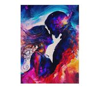 Colourful Jigsaw Puzzle for Adults, Colorful Kiss Abstract Artwork, 500 PCS