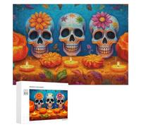 Colourful Jigsaw Puzzle for Adults, Day of The Dead Celebration -2, 300 PCS