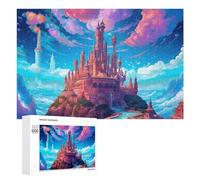 Colourful Jigsaw Puzzle for Adults, Fantasy Castle in The Sky, 1000 PCS