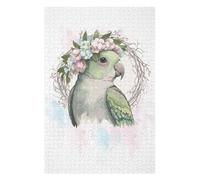 Colourful Jigsaw Puzzle for Adults, Flora Monk Parakeet Art, 1000 PCS