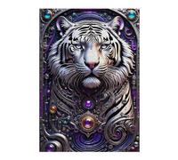 Colourful Jigsaw Puzzle for Adults, Galactic Tiger Chronicles, 300 PCS