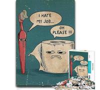 Colourful Jigsaw Puzzle for Adults, I Hate My Job Funny, 1000 PCS
