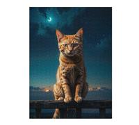 Colourful Jigsaw Puzzle for Adults, Night Watch on The Fence, 500 PCS