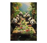 Colourful Jigsaw Puzzle for Adults, Pandas Feast in The Jungle, 300 PCS