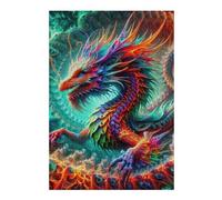 Colourful Jigsaw Puzzle for Adults, Quantum Dracoscale Enigma, 300 PCS