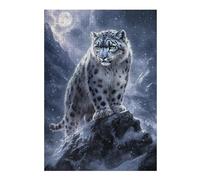 Colourful Jigsaw Puzzle for Adults, Snow Leopard Mountain Majesty, 300 PCS | For puzzle fans: Jigsaw Puzzle: structured assembly from border to image details at your own pace.