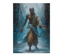 Colourful Jigsaw Puzzle for Adults, Snowy Monk's Serenity, 500 PCS