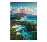 Colourful Jigsaw Puzzle for Adults, View of A Tropical Island, 300 PCS