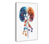 Colourful Kidney Anatomy Plant Art Canvas Poster Bedroom Decor Landscape Office Room Decor Gift 16x24inch(40x60cm)