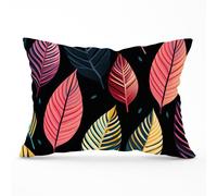 Colourful Leaves Pattern Cushions Warren Reed - Designer Pink 60cm x 60cm
