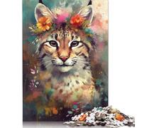 Colourful Lynx Baby Puzzle Brain Teaser 100% Recycled Cardboard Jigsaw Puzzle for Kids And Adults Age 12 Years Up 1000pcs (75x50cm)
