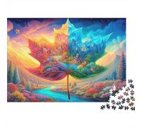 Colourful Maple Leaf 1000 Piece Jigsaw Puzzle for Adults Paper Four Seasons Puzzle Game for Family Home Decor Relaxation 70x50cm/1000pcs