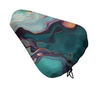 Colourful Marble Bike Seat Cushion Waterproof Bike Seat Cover Non-Slip Bicycle Cushion Seat Protector with Drawstring Adjustable Bike Seat Cushion Cover for Men Women