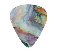 Colourful Marble Printed Custom 12 Pieces Guitar Pick In A Box,The Pick Makes Sound Clear, Ukulele, Electric Bass (0.46 0.71 0.96mm)