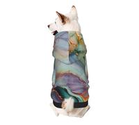 colourful marble Printed Dog Hoodie Soft Dog Sweatshirt Cute Cat Dog Clothes for Small Dogs Kitten Puppy, L