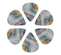 Colourful Marble Printed Guitar Picks Plectrum,Guitar accessories,6pcs 0.46mm
