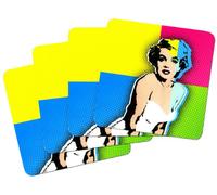 Colourful Marilyn Monroe Pack of 4 Coaster Set