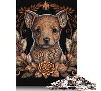 Colourful Metal Chihuahua Puzzle Family Fun 100% Recycled Cardboard Jigsaw Puzzle for Kids And Adults Age 12 Years Up 1000pcs (75x50cm)